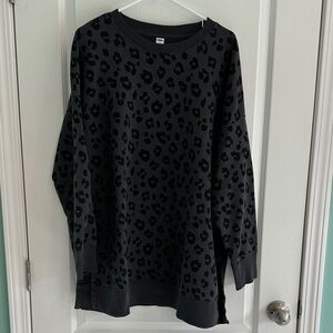 Old Navy Leopard Print Tunic Sweatshirt